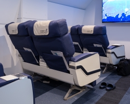 First Airlines. Ikebukuro Tokyo. VR Virtual Reality flight - World's first virtual aviation facility. Photo François Cavelier