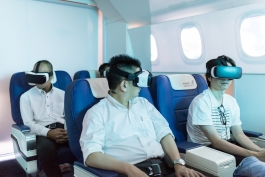 First Airlines. Ikebukuro Tokyo. VR Virtual Reality flight - World's first virtual aviation facility. Photo François Cavelier