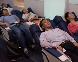 First Airlines. Ikebukuro Tokyo. VR Virtual Reality flight - World's first virtual aviation facility. Photo François Cavelier
