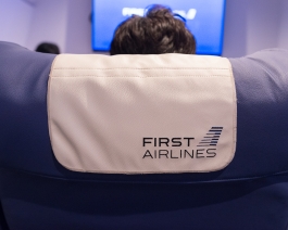 First Airlines. Ikebukuro Tokyo. VR Virtual Reality flight - World's first virtual aviation facility. Photo François Cavelier